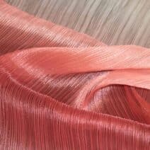 Maroon Pleated Organza Fabric