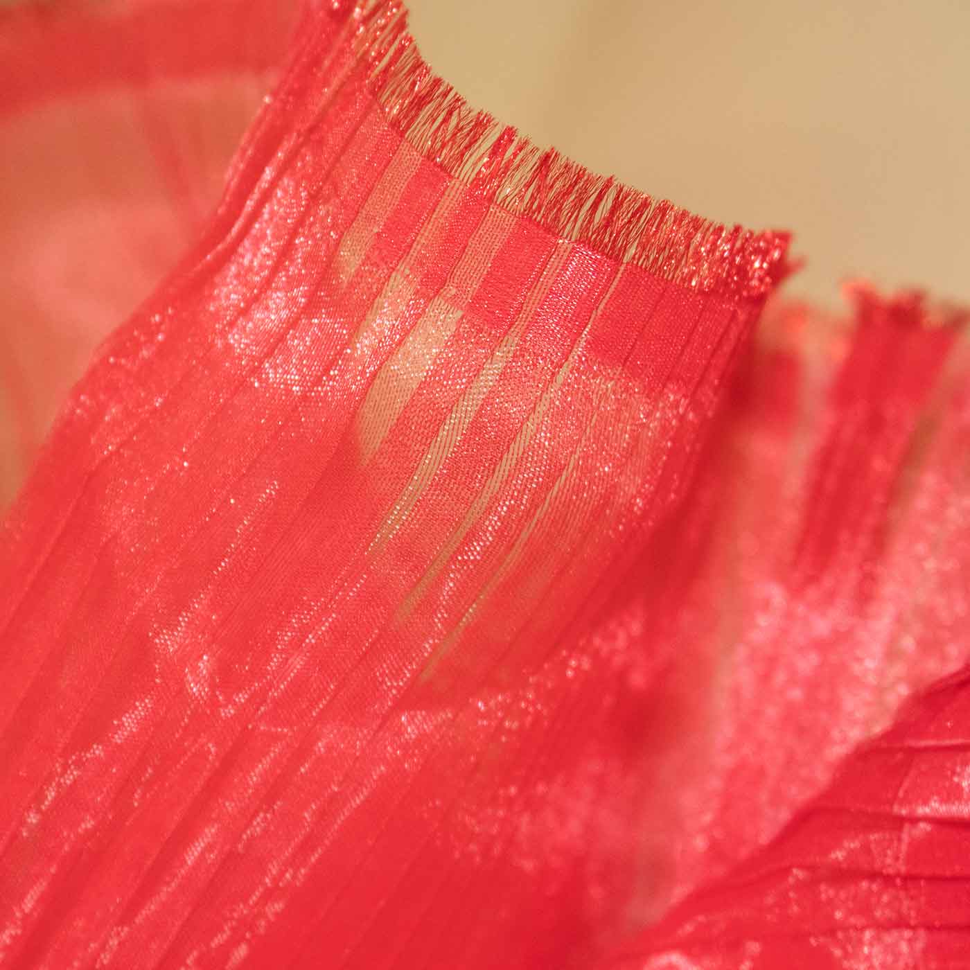 red-accordion-organza-fabric