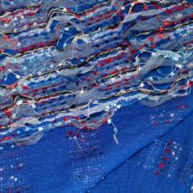 Royal Blue Shredded Tweed Fabric