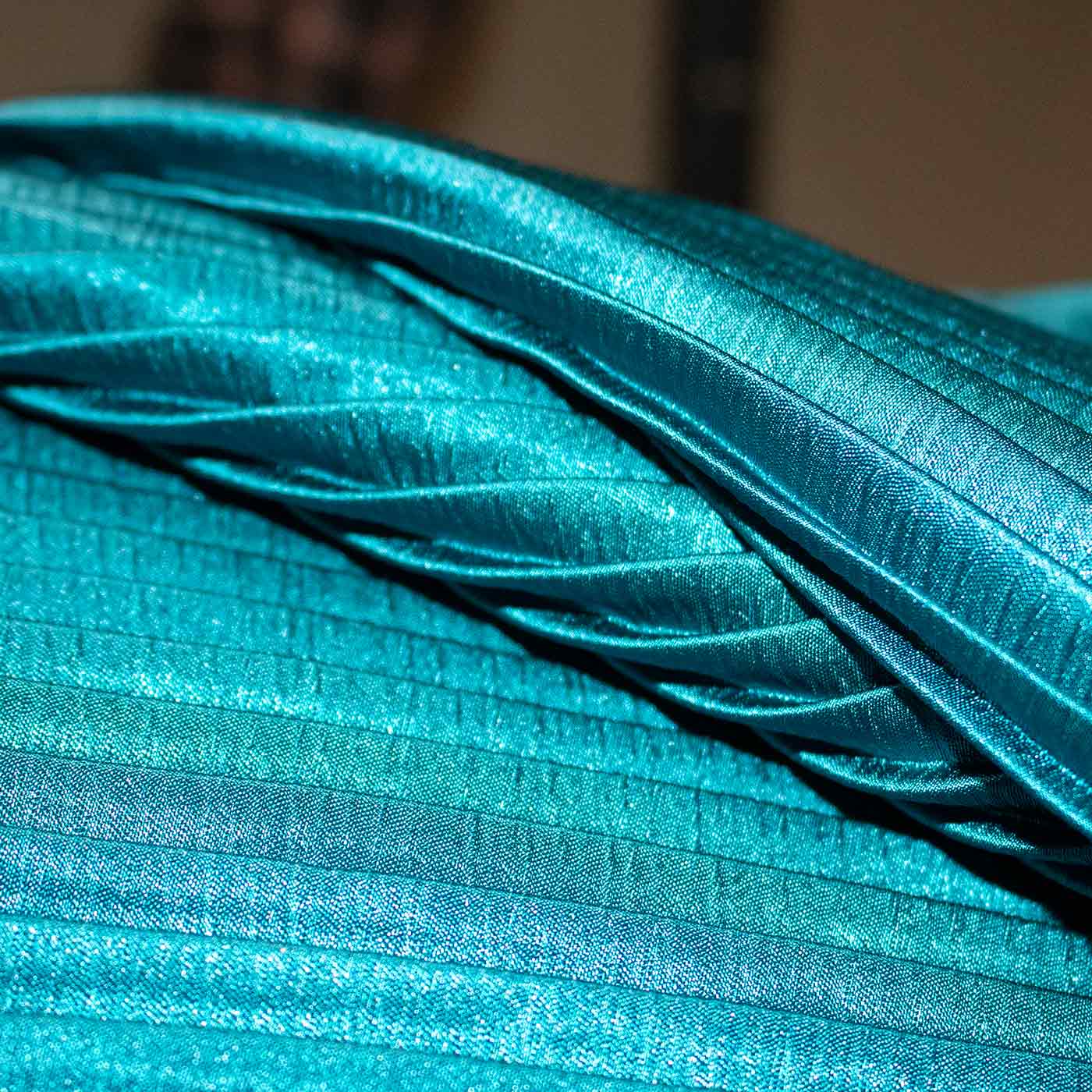 Opal Green Silk Accordion Fabric