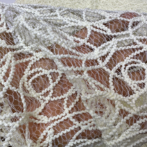 Netting Ivory Guipure Lace Fabric